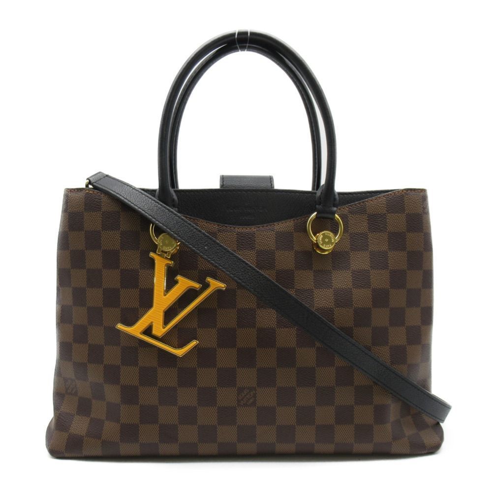 Louis Vuitton Riverside Tote Bag Leather Damier Brown